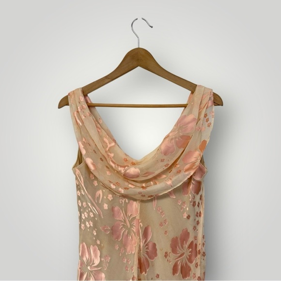 Lew Magram Vintage Y2K Silk Blend Maxi Dress Sz 10 - Picture 8 of 11